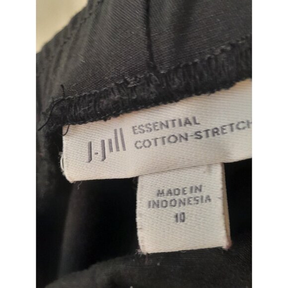 J. Jill Essential Cotton Stretch Pants Size 10 Black Minimalist Capsule - Picture 4 of 10